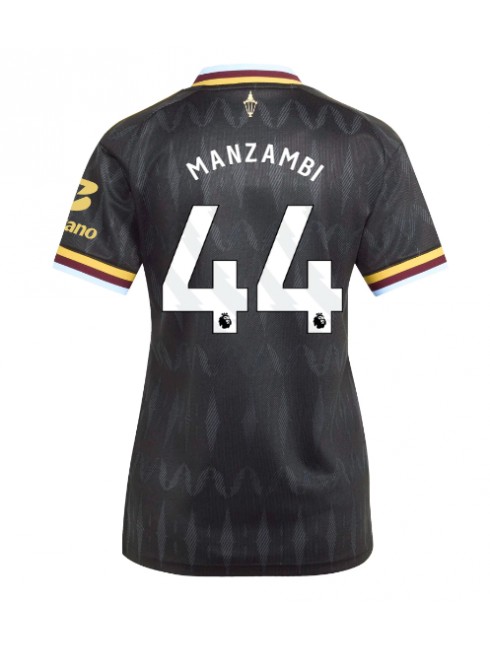 Aston Villa Johan Manzambi #44 Auswärtstrikot für Frauen 2026-27 Kurzarm Aston Villa Johan Manzambi #44 Auswärtstrikot für Frauen 2026-27 Kurzarm